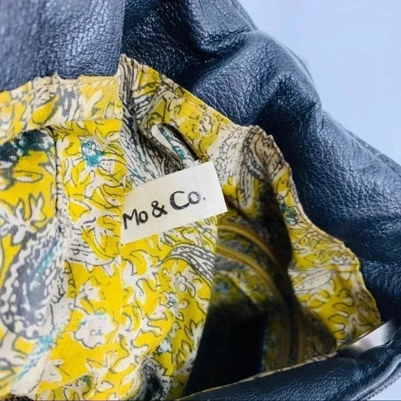 Mo & Co Leather satchel with pleated gills - Picture 8 of 14